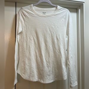 White Madewell Whisper Cotton Crewneck Long sleeve size Small. NWT